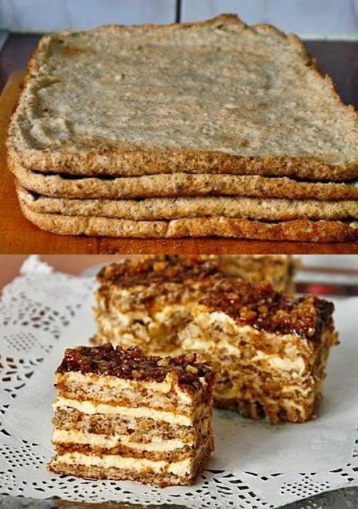 Traditional Hungarian Honey Walnut Layer Cake (Mézes Krémes) Recipe 741556108_914912238290285_4462870952289646805_n
